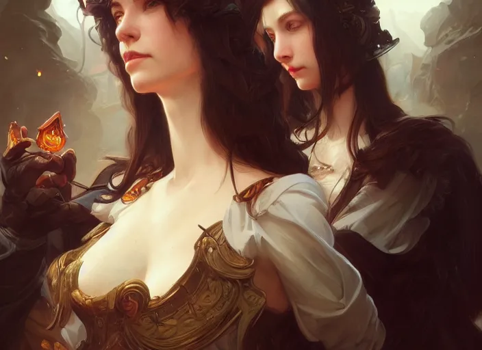 Image similar to photography of edwin henry landseer, deep focus, d & d and mtg, fantasy, intricate, elegant, highly detailed, digital painting, artstation, concept art, matte, sharp focus, illustration, hearthstone, art by artgerm and greg rutkowski and alphonse mucha