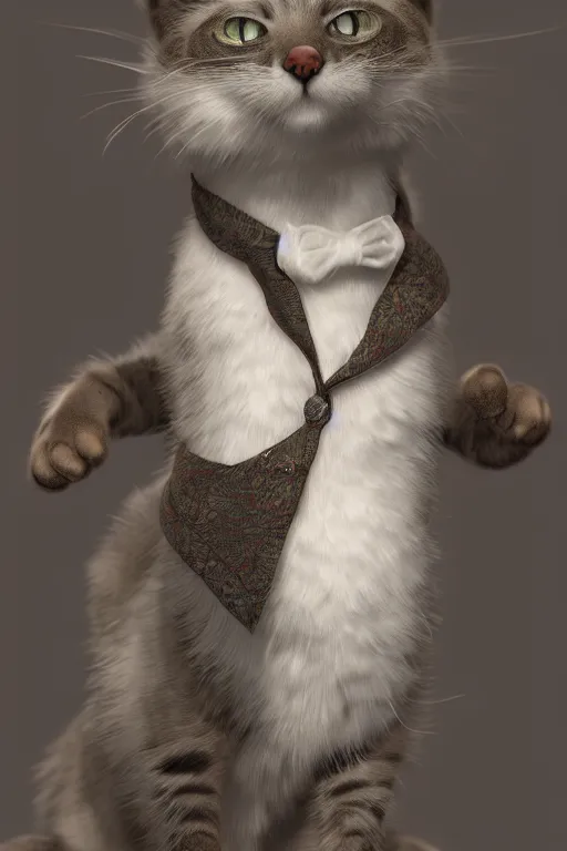 Image similar to cat gentleman, ultra realistic, concept art, intricate details, highly detailed, photorealistic, octane render, 8 k
