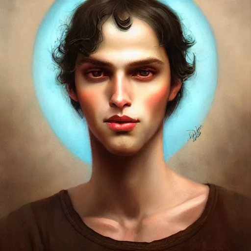 Prompt: 👦🏽 by tom bagshaw