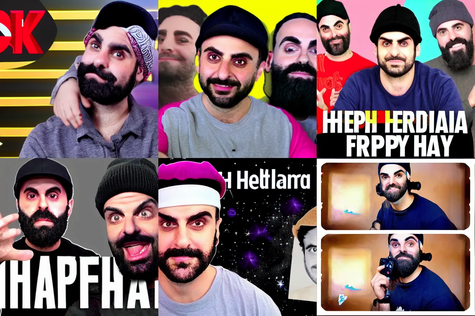 Prompt: h3h3, ethan klein, keemstar, youtube, friends, happy, love, magical realism