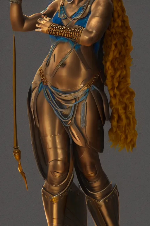 Prompt: the Greek godess Hera looking angry, rusty armor, portrait, 3D render