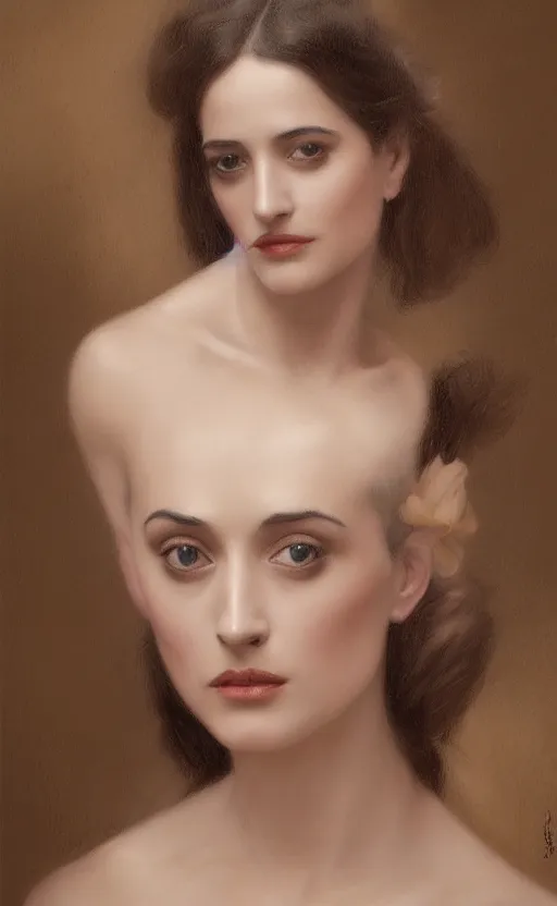 Prompt: portrait en buste eva green, vesper lynd vannessa ives, traditional corsican, intricate, highly detailed, artstation, illustration, jurgens, rutkowski, bouguereau