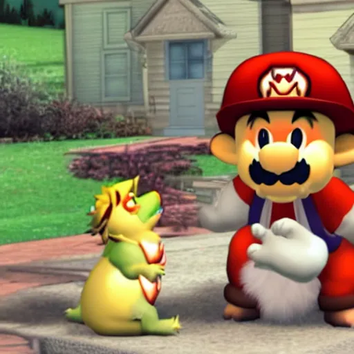 Image similar to bowser at his grandma's house