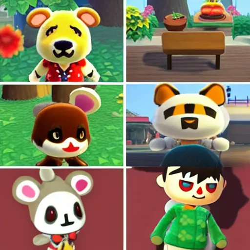 Prompt: realistic animal crossing characters, cute, furry, photos