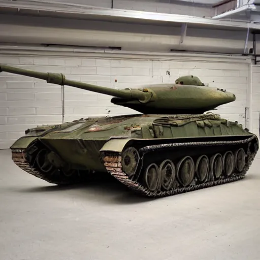 Image similar to t-55 in the backrooms.