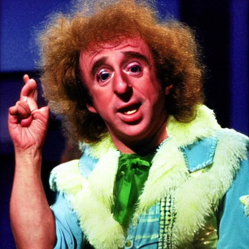 Image similar to gene wilder as richard simmons, photograph