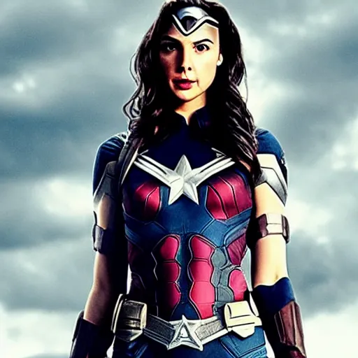 Prompt: Gal Gadot as Captain America