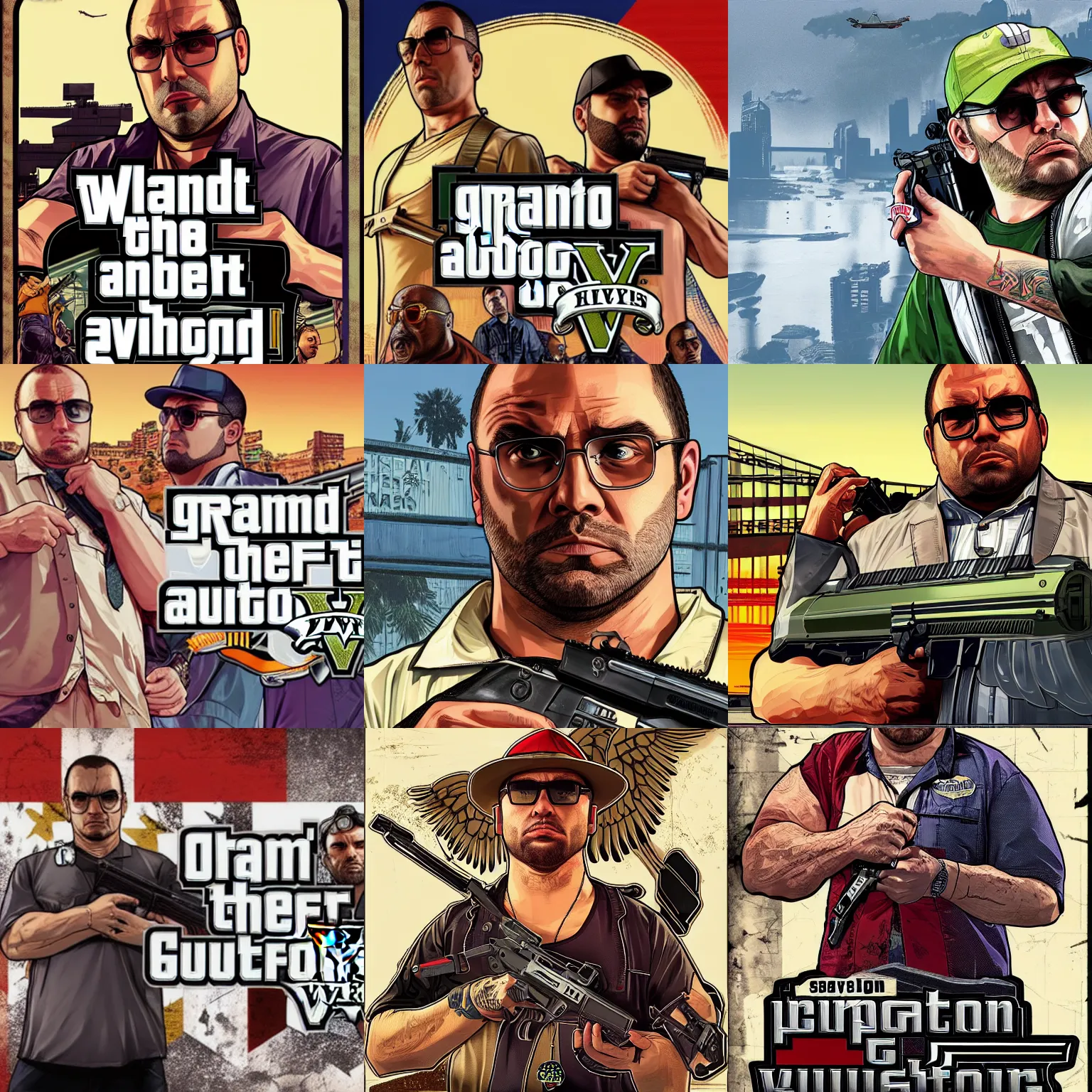 Prompt: WingsOfRedemption GTA V cover art, Stephen Bliss,