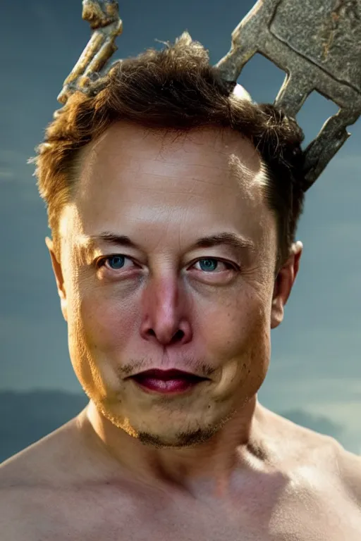 Image similar to Elon Musk as a greek god