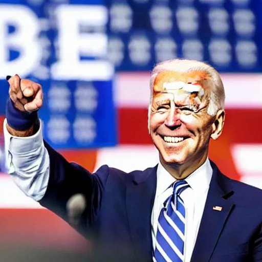 Image similar to joe biden with two pistols