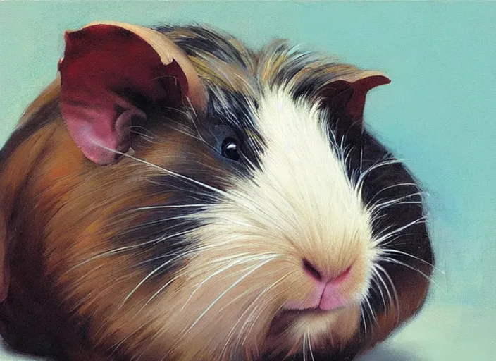 Prompt: a highly detailed beautiful portrait of a guinea pig as a jedi, by gregory manchess, james gurney, james jean