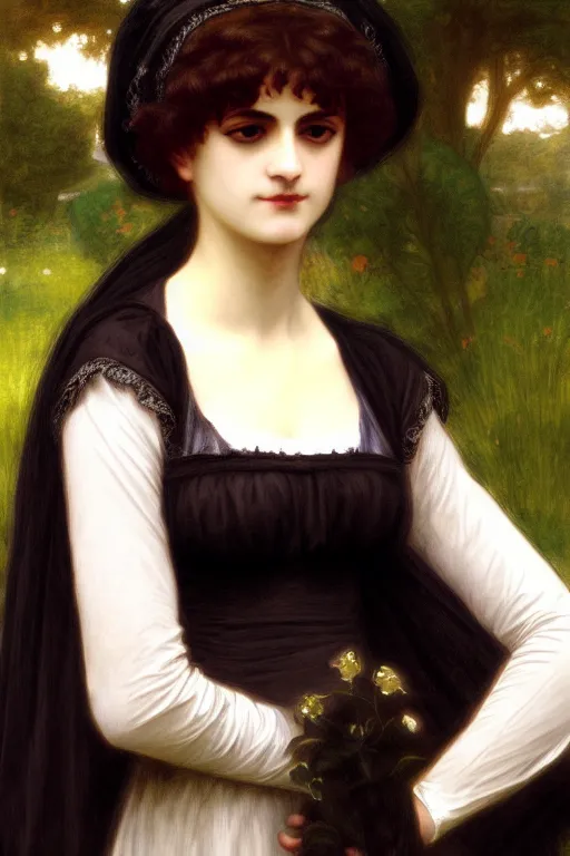 Prompt: gothic jane austen, painting by rossetti bouguereau, detailed art, artstation