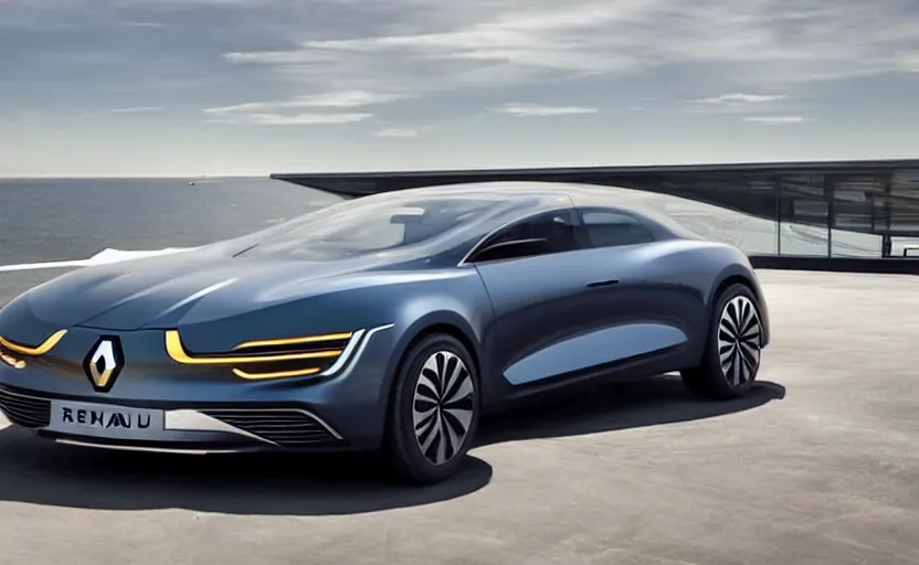 Prompt: renault coupe from 2 0 2 0, viewed from far