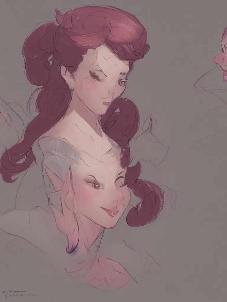 Prompt: blushing beauty by disney concept artists, blunt borders, rule of thirds