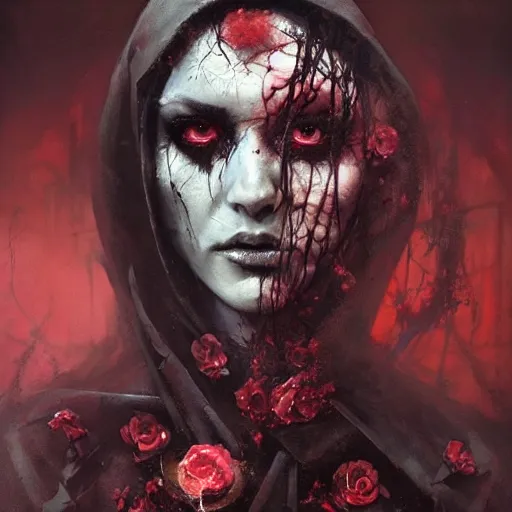 Image similar to dark cloaked necromancer, by artur bordalo and tom bagshaw and craig davison and guy denning and harumi hironaka, trending on artstation hq, deviantart, pinterest, 4 k uhd image