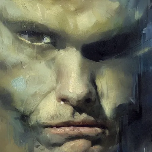 Image similar to face protrait of aqua man,, jeremy mann painting