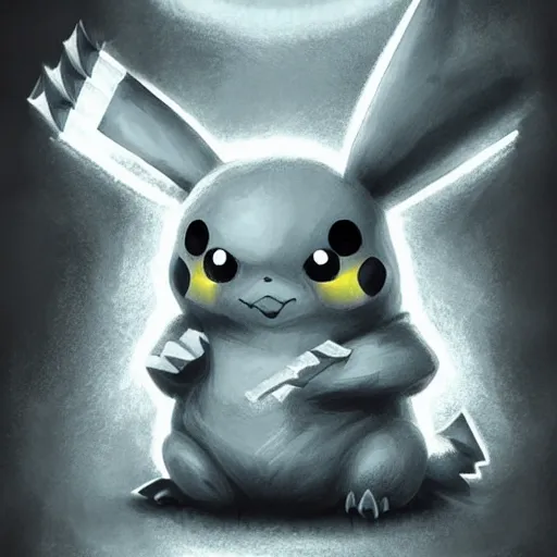 Image similar to Pikachu as a Dungeons and Dragons monster, concept illustration by Tyler Jacobson