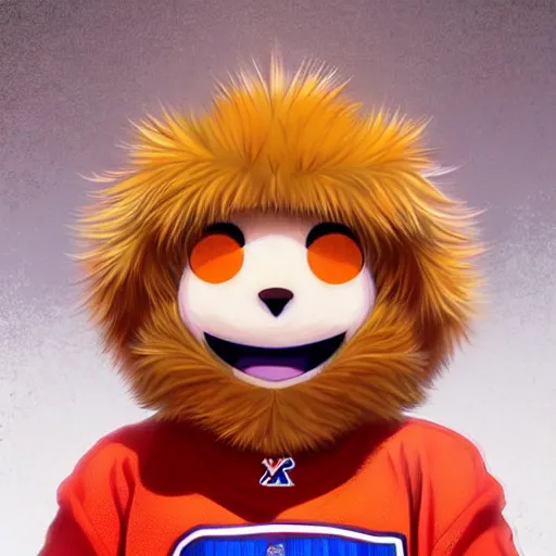 Image similar to anime Portrait of Youppi the Habs Montreal Canadiens Mascot as a very cute powerful and friendly pokemon, highly detailed anime, high evolution, 1990s, legendary, smooth, sharp focus, dynamic lighting, intricate, trending on ArtStation, illustration pokemon, art by WLOP