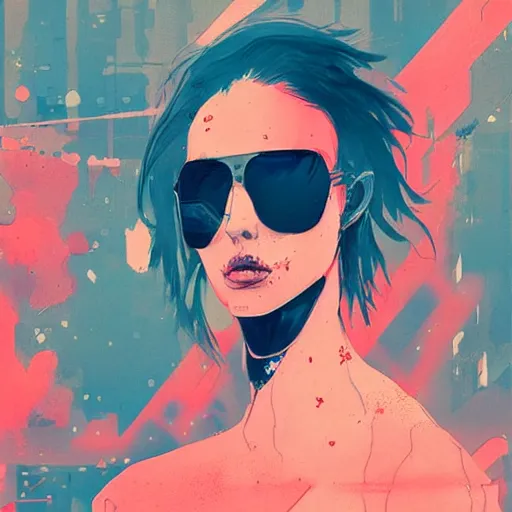 Image similar to a portrait of a character in a scenic environment by conrad roset, cyberpunk