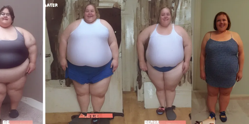 Image similar to before and after weight loss