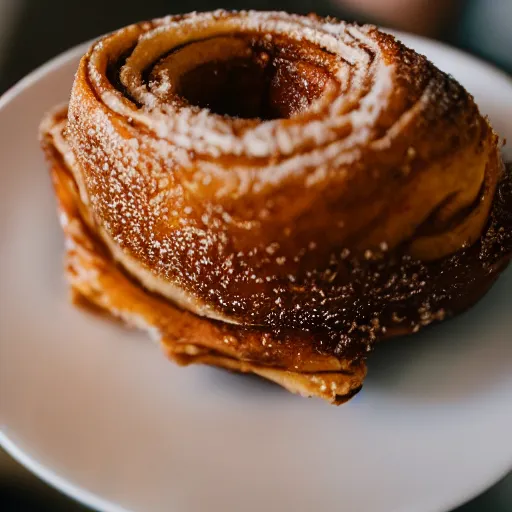 Image similar to louis c k eating a cinnamon roll, extreme close - up, xf iq 4, f / 1. 4, iso 2 0 0, 1 / 1 6 0 s, 8 k, raw, unedited, symmetrical balance, in - frame, sharpened