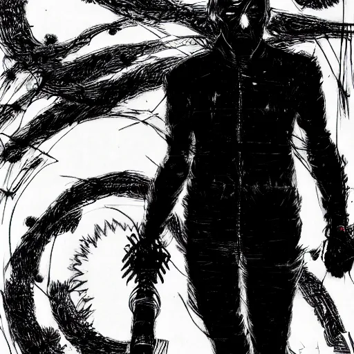 Image similar to Joe Biden looking sinister, by Tsutomu Nihei, highly detailed