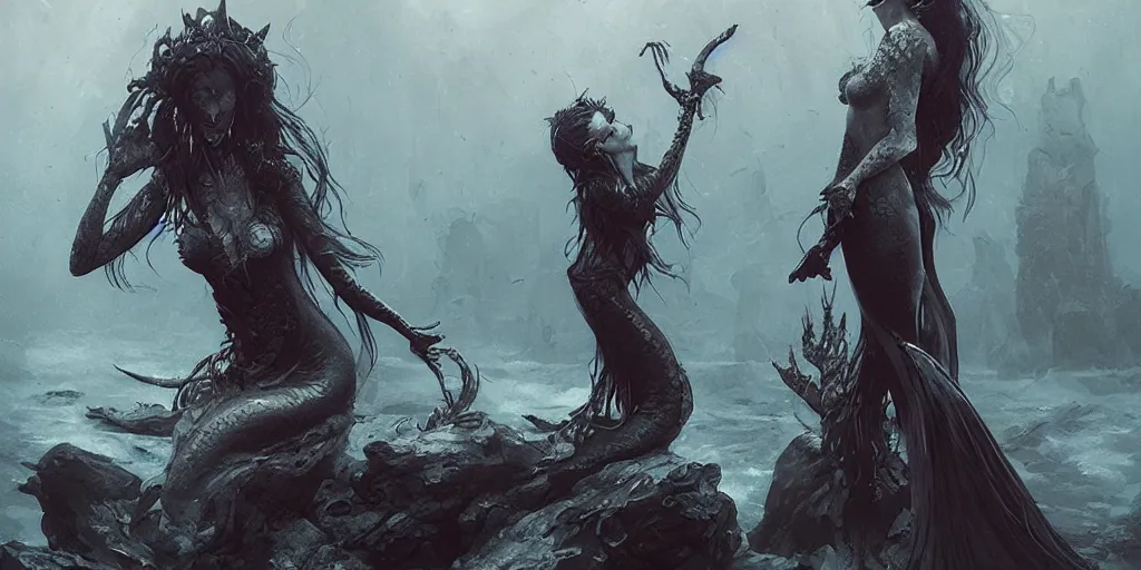 gothic mermaid wallpaper