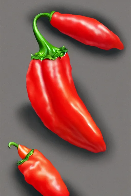 Prompt: a ghost pepper, highly detailed, digital art, sharp focus, trending on art station