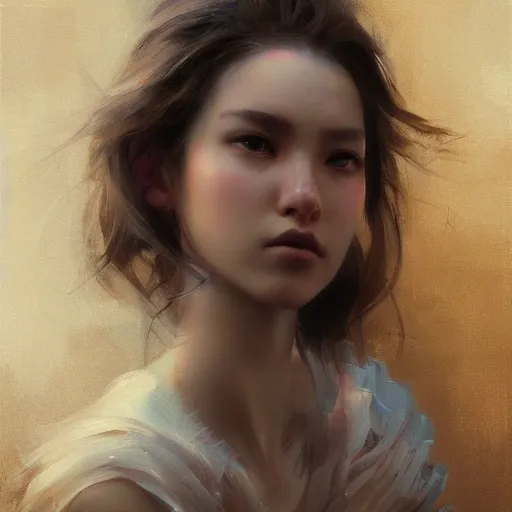 Prompt: girl, expressive oil painting, by yoshitaka amano, by greg rutkowski, by jeremy lipking, by artgerm, digital art, octane render