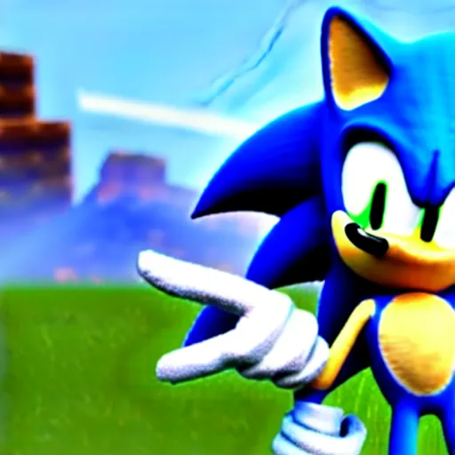 Image similar to Sonic in Roblox