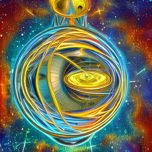 Prompt: the key of space time. Digital art, extremely detailed, 8k