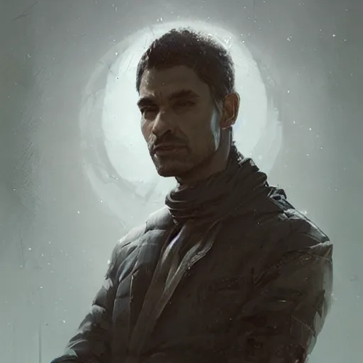 Prompt: portrait of a man by greg rutkowski, james holden from the expanse book series, highly detailed portrait, digital painting, artstation, concept art, smooth, sharp foccus ilustration, artstation hq