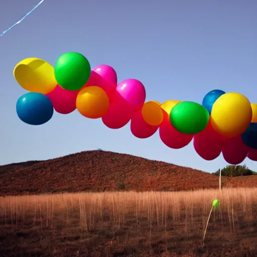 Prompt: explosion made out of balloons