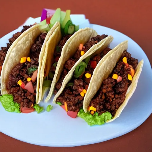 Prompt: a taco bell taco growing hair, covered in thick curly brown hair