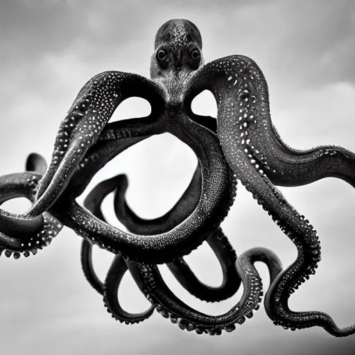 Image similar to octopus grabbing a sphere, 5 5 mm