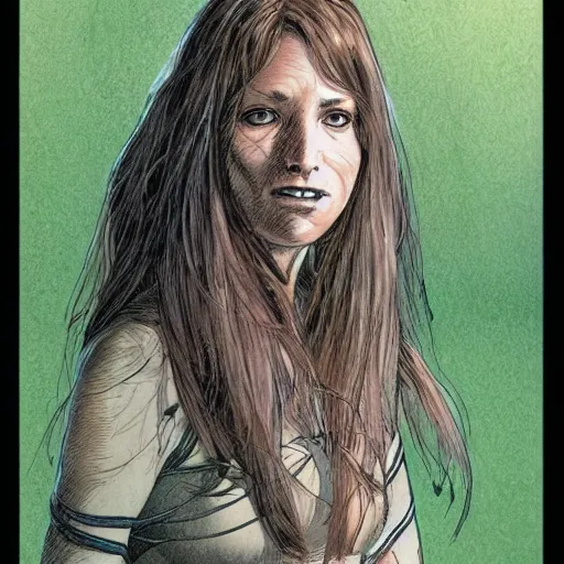 Image similar to a beautiful portrait of a female sasquatch in Travis Charest style