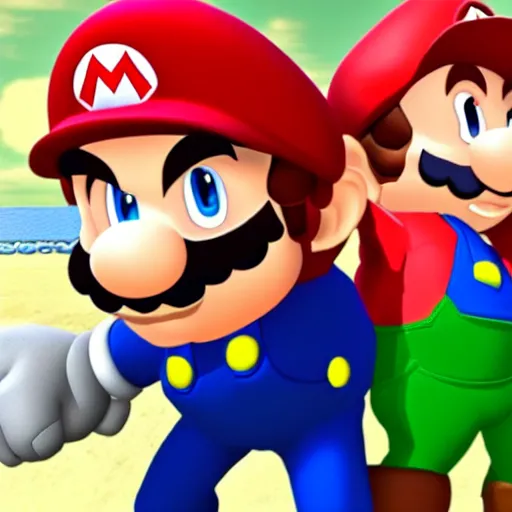 mario standing next to link who is riding on samus's | Stable Diffusion ...