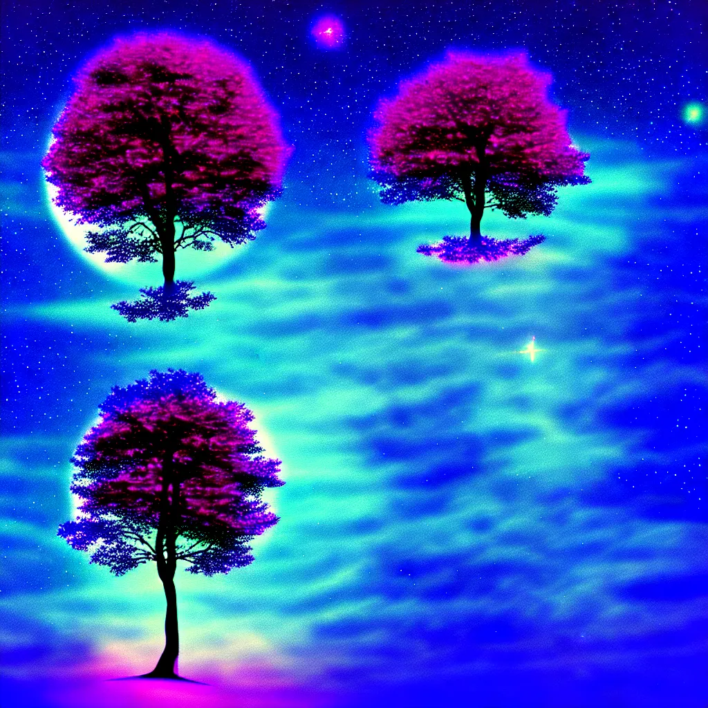 Image similar to tree, 🌌, harmony of the universe, digital art