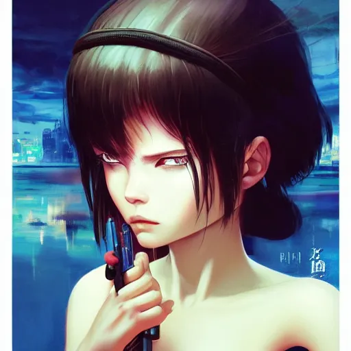 Prompt: A fire witch with big and cute eyes, fine-face, realistic shaded perfect face, fine details. realistic shaded lighting poster by Ilya Kuvshinov katsuhiro otomo ghost-in-the-shell, magali villeneuve, artgerm, Jeremy Lipkin and Michael Garmash, Rob Rey and Kentarõ Miura style, trending on art station