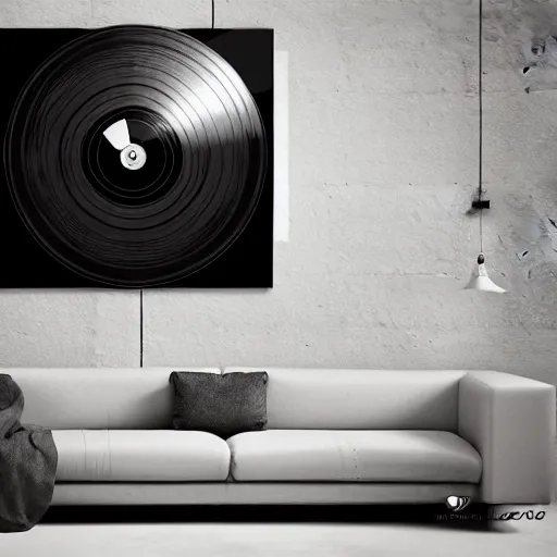 Image similar to vinyl records as abstract art, concept art, digital art, japanese art