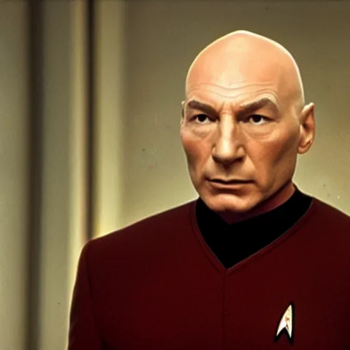 Image similar to Jean-Luc Picard, tv still from Star Trek Picard