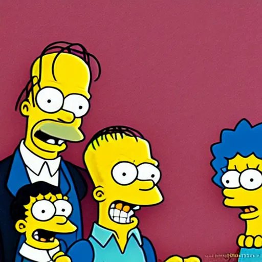 Prompt: the Simpsons family in the style of Salvador Dali