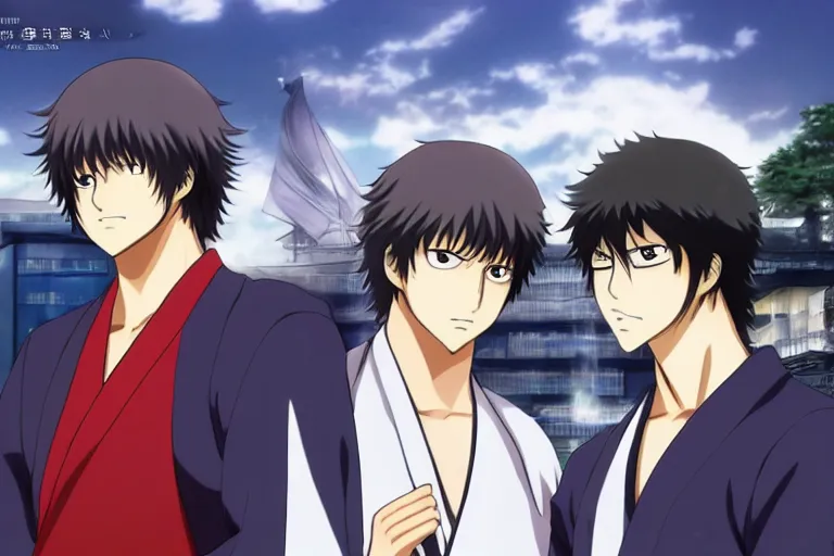 Image similar to Two anime handsome men,Gintama