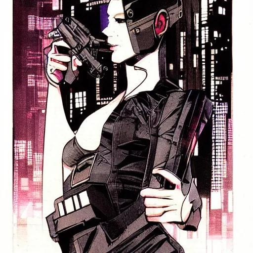 Prompt: cyber noir cyberpunk hacker by david mack