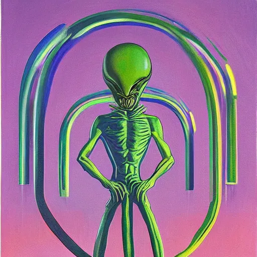 Image similar to alien by wayne thiebaud