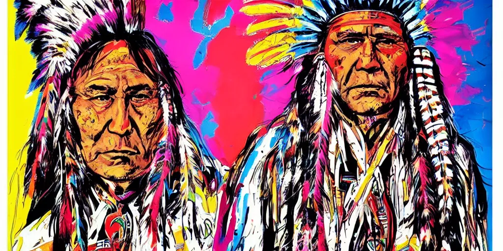 Image similar to of Native American Chief by P Jim Mahfood and Peter max