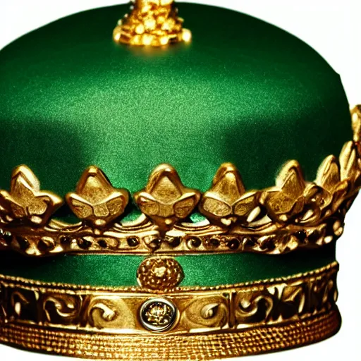 Image similar to photograph of a solid gold crown decorated with frog imagery