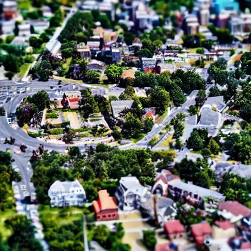 Prompt: tilt shift photo