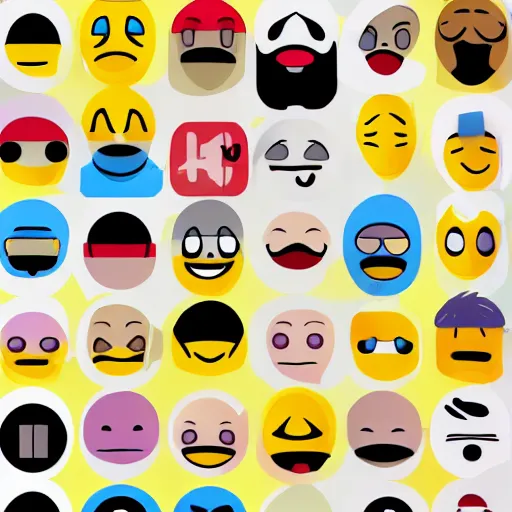 Image similar to skilled emoji, minimalism, funny, 4k