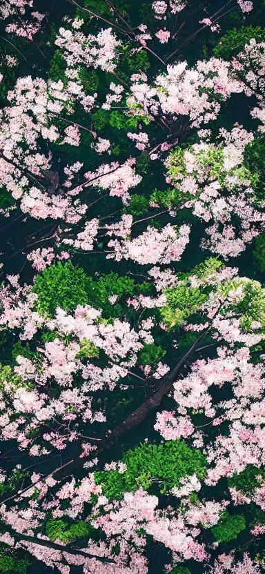 Image similar to “ a aerial photo of tyrannosaurus at a sakura tree, side shot, by shunji dodo, 8 k resolution, high quality ”